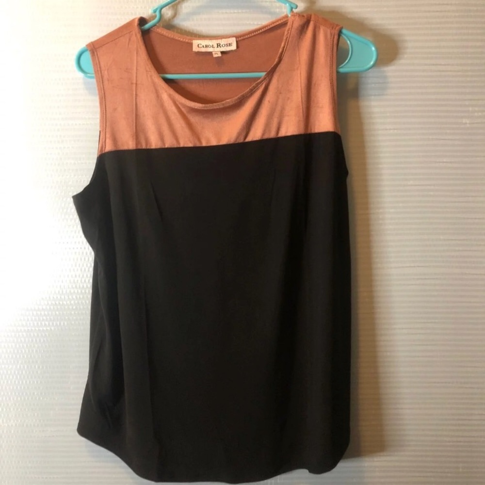 Pink and black blouse